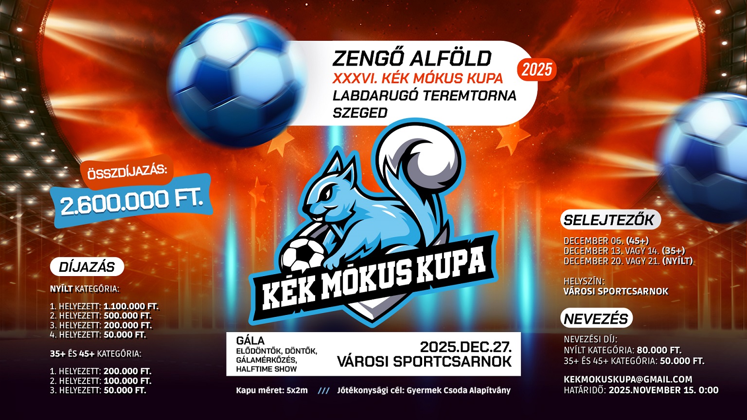 Zengő Alföld XXXVI. Kék Mókus Kupa Labdarúgó Teremtorna Gála