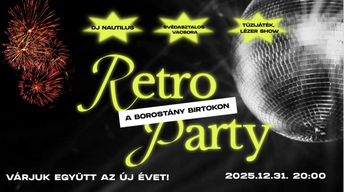 Szilveszteri Retro Party a Borostyán Birtokon