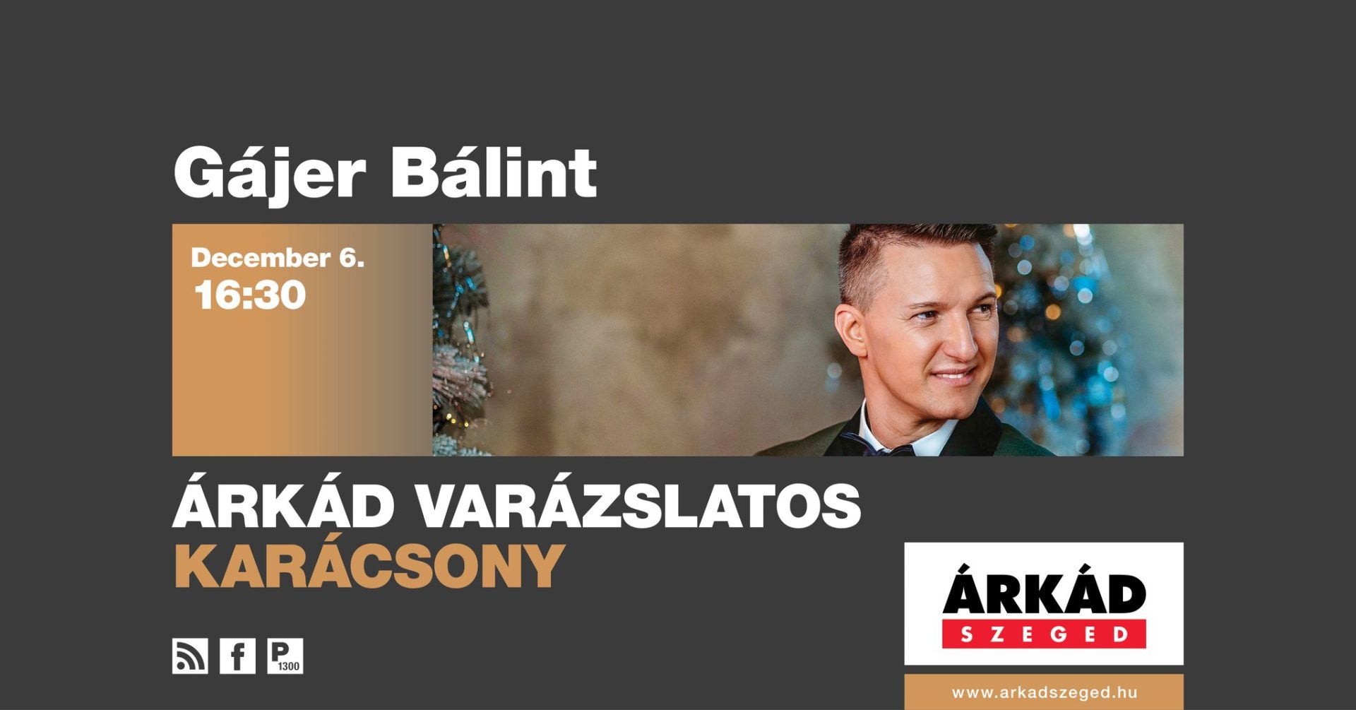 Gájer Bálint koncert – ÁRKÁD Szeged