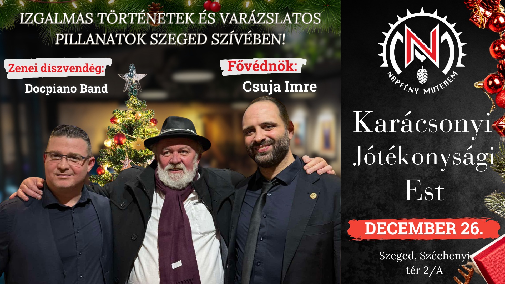 Karácsonyi Jótékonysági Est – Csuja Imre