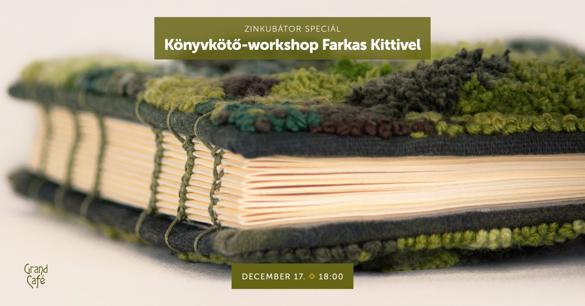 Zinkubátor Special: Könyvkötő-workshop Farkas Kittivel