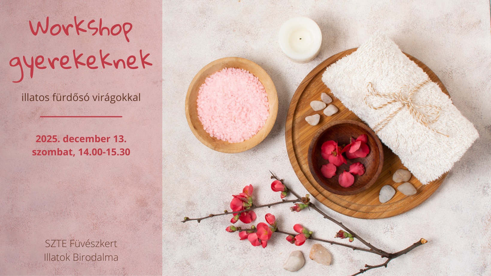 Workshop gyerekeknek illatos fürdősó virágokkal