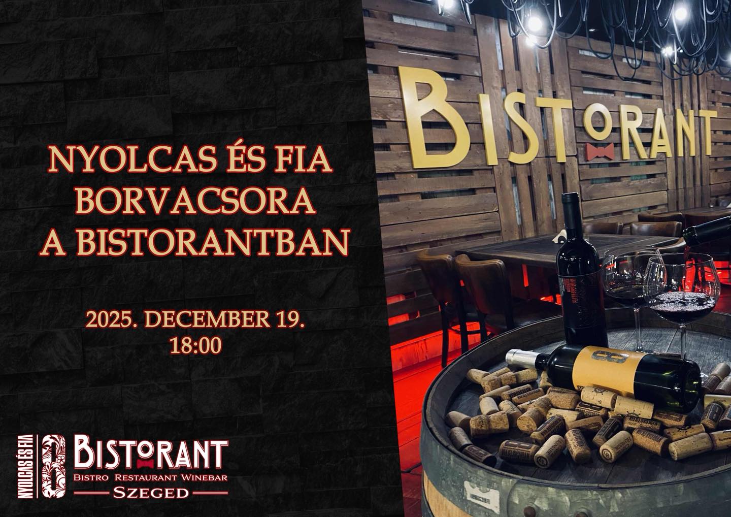 Nyolcas és fia borvacsora