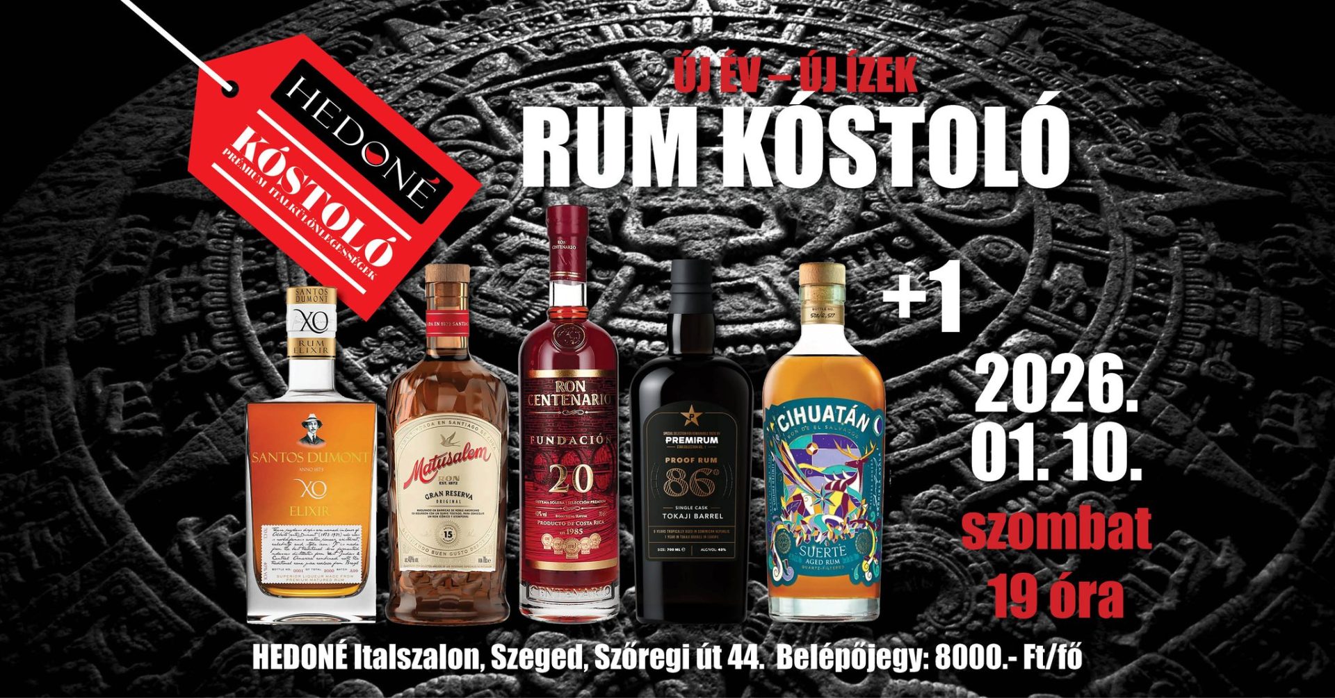 Újévi felfedezés Hedoné módra! Új év új ízek! – Rumkóstoló