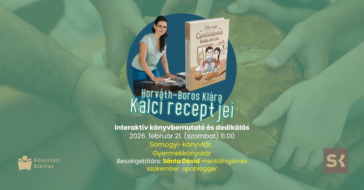 Kálci receptjei – Családunk kedvencei interaktív könyvbemutató és dedikálás