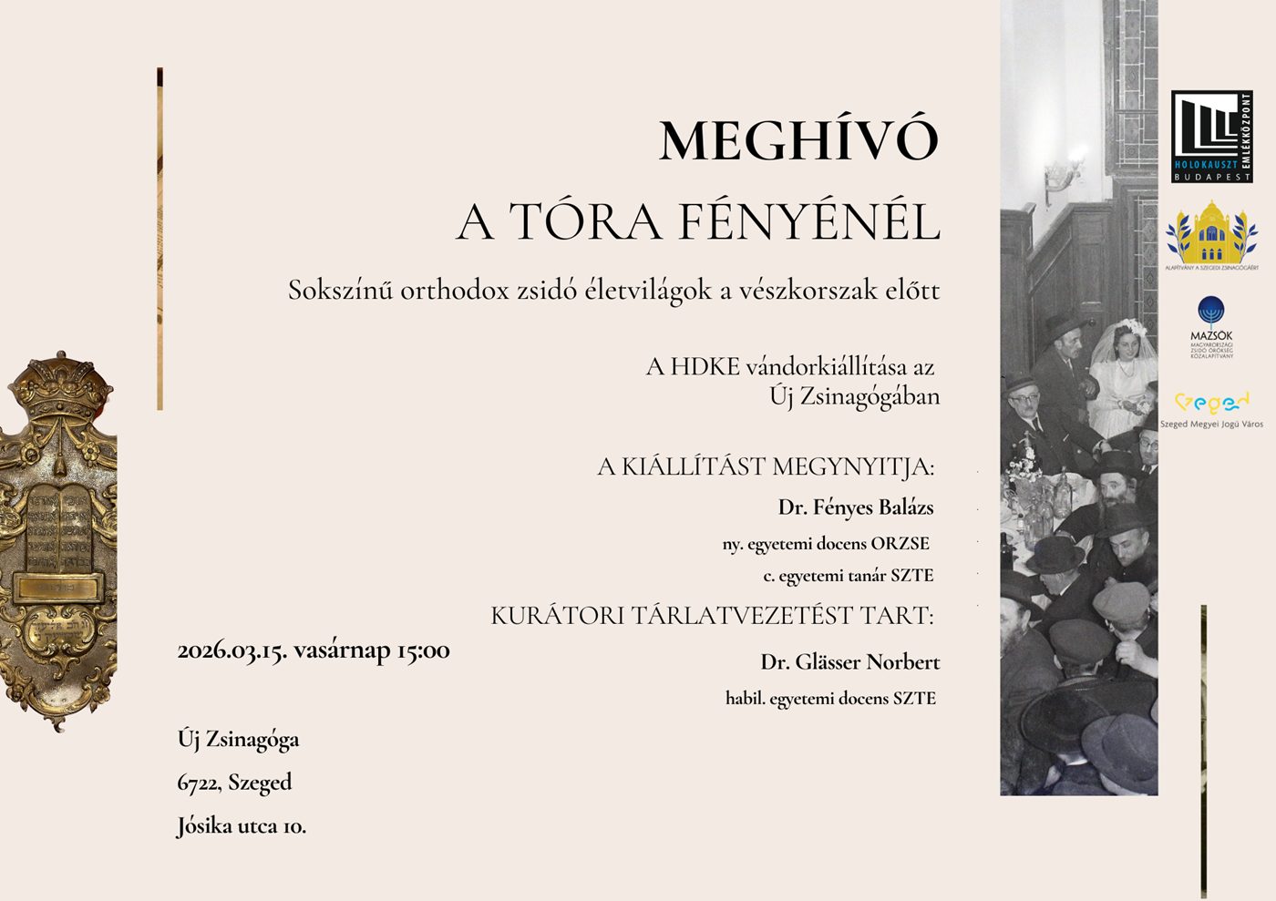 A Tóra fényénél – kiállítás megnyitó