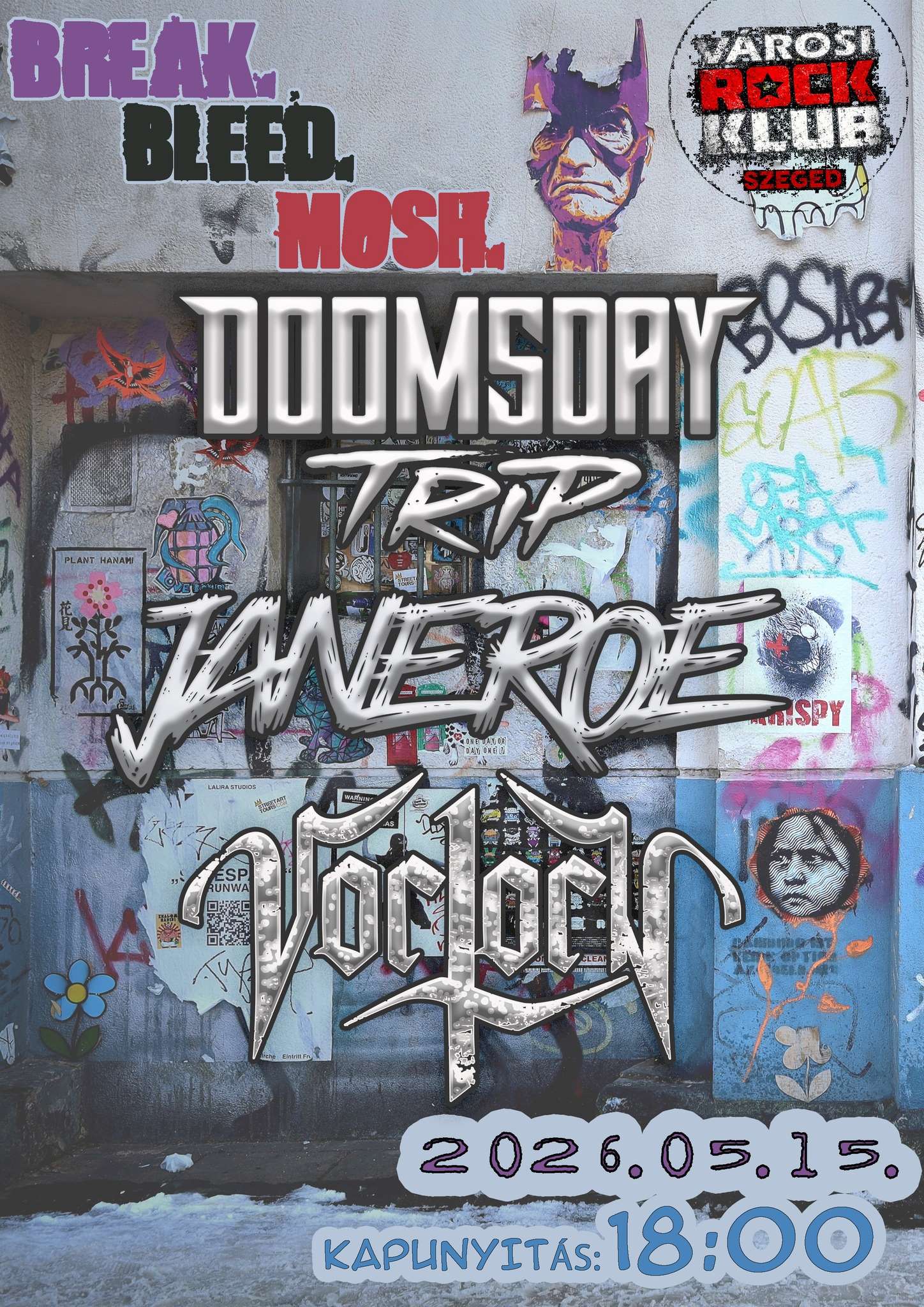 BREAK.BLEED.MOSH – koncert a Rock Klubban!