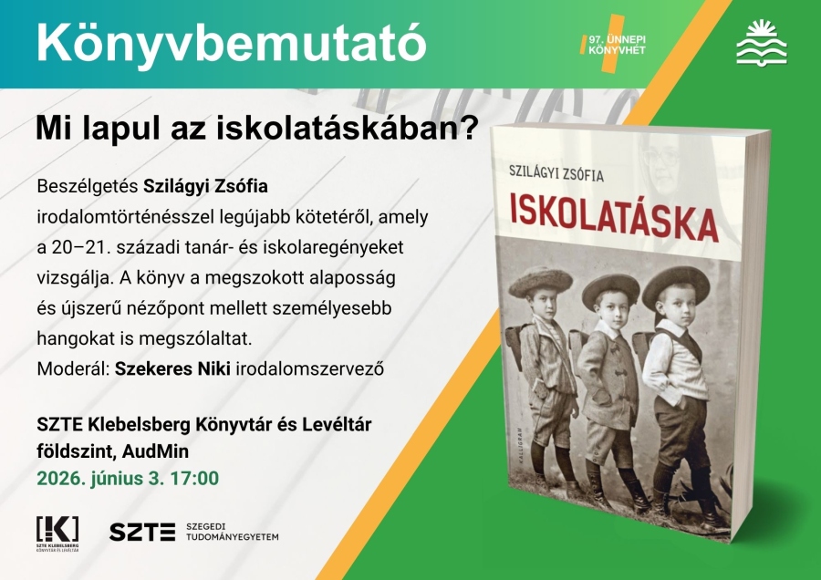 Mi lapul az Iskolatáskában? Beszélgetés Szilágyi Zsófia Iskolatásba c. új könyvének megjelenése kapcsán