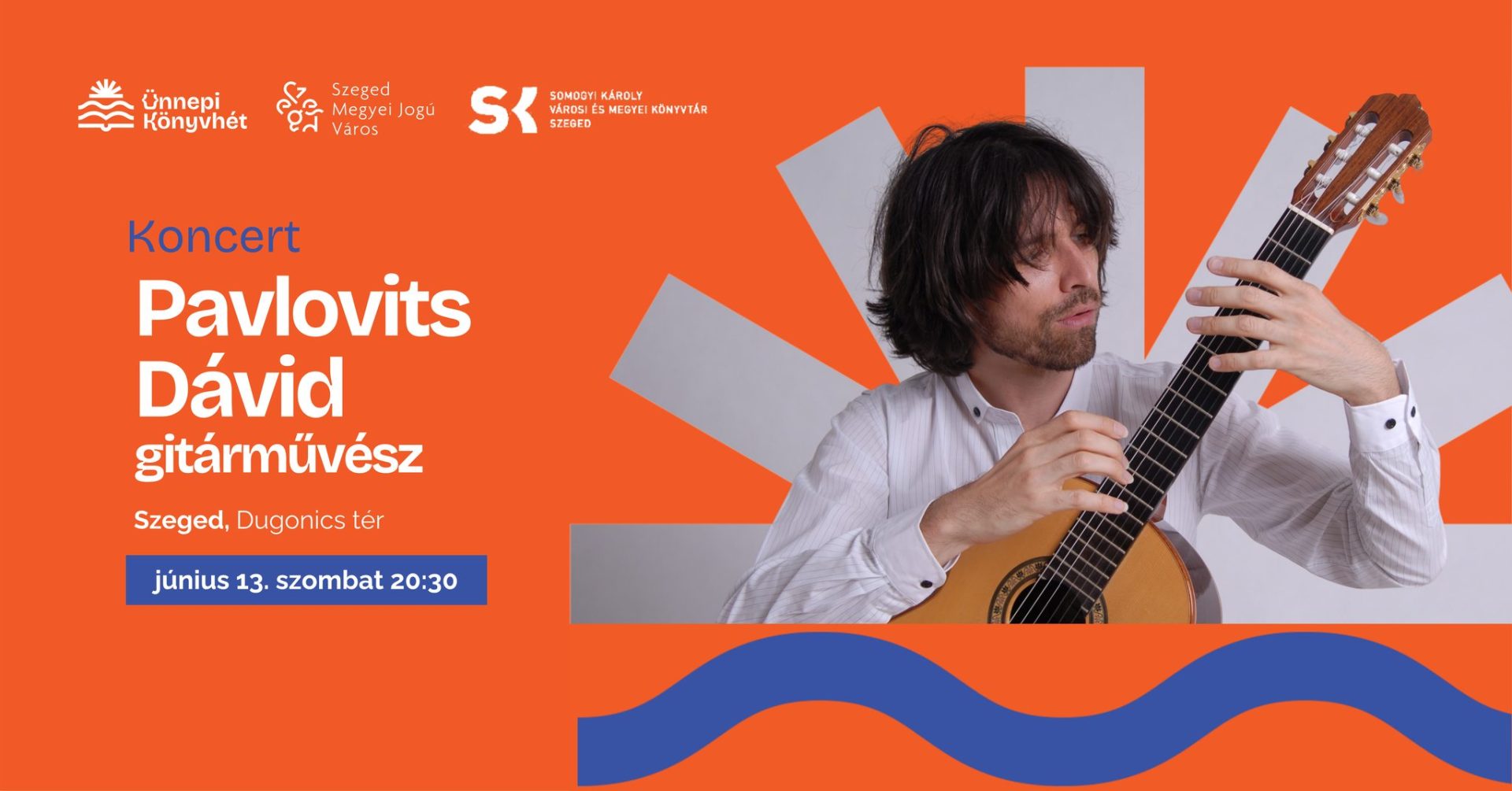 Pavlovits Dávid gitárművész koncertje az Ünnepi Könyvhéten