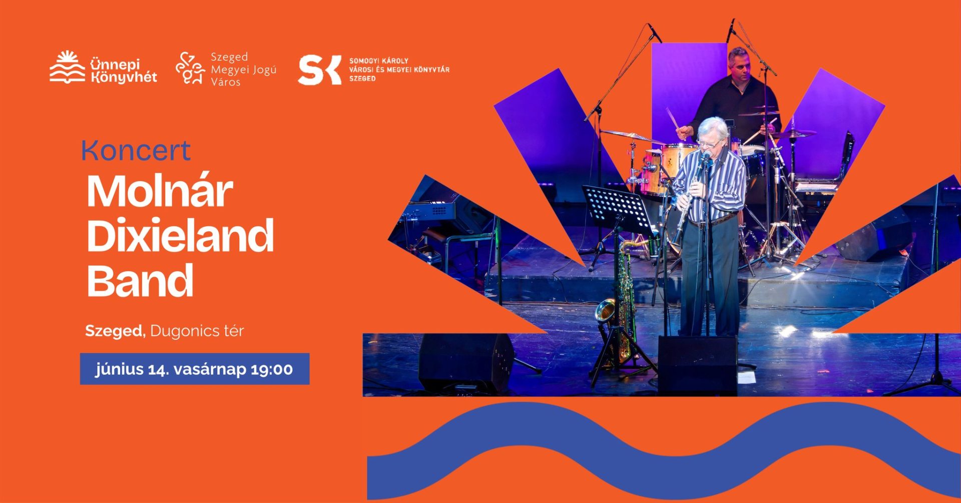 A Molnár Dixieland Band koncertje a Könyvhéten