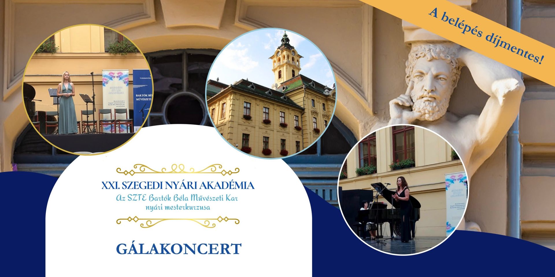 Gálakoncert a Szegedi Városháza udvarán
