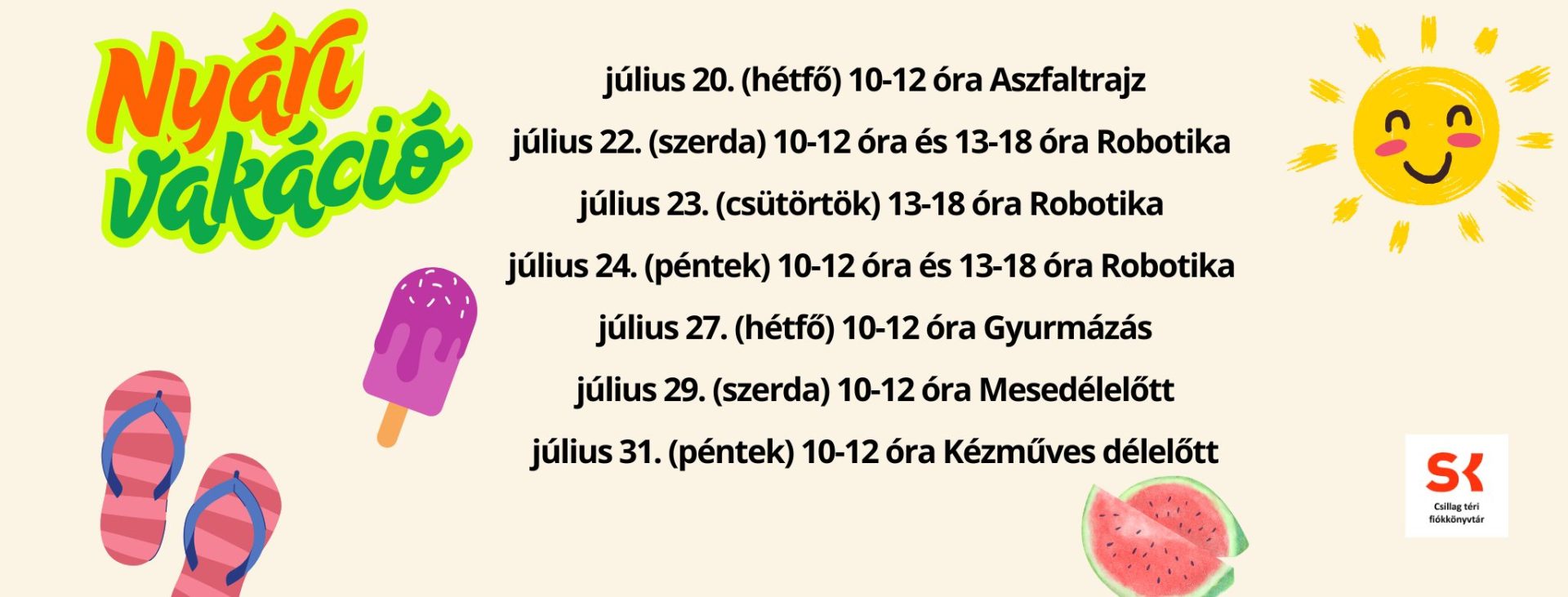Szegedi Vakáció a Csillag téri fiókkönyvtárban