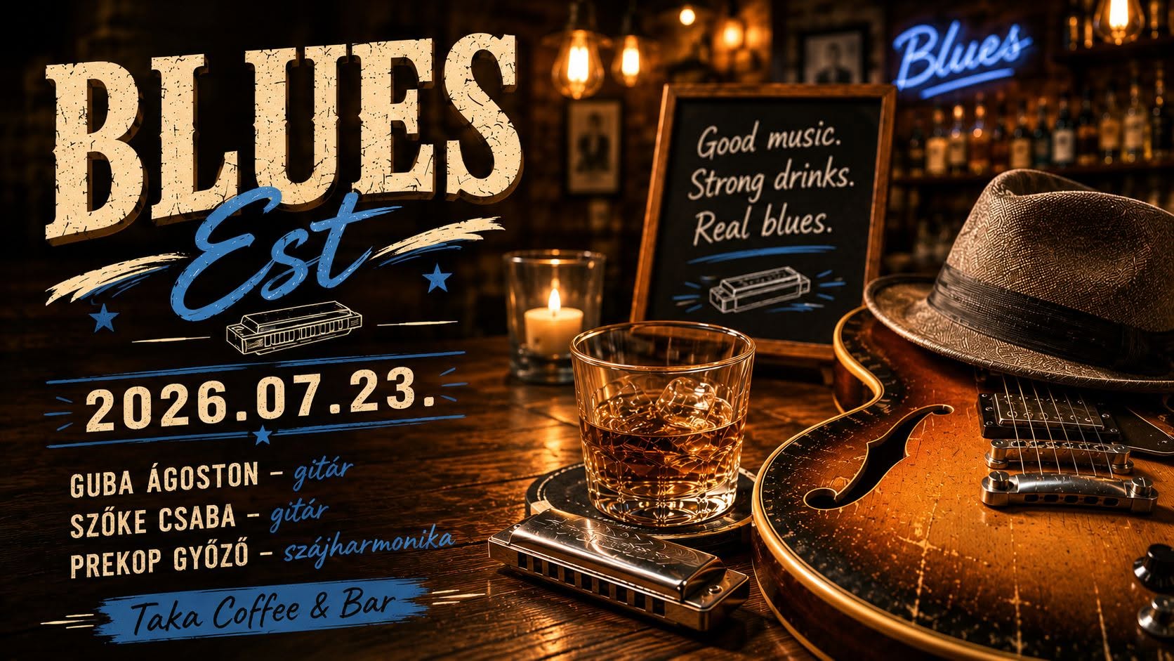 Élőzenés Blues est