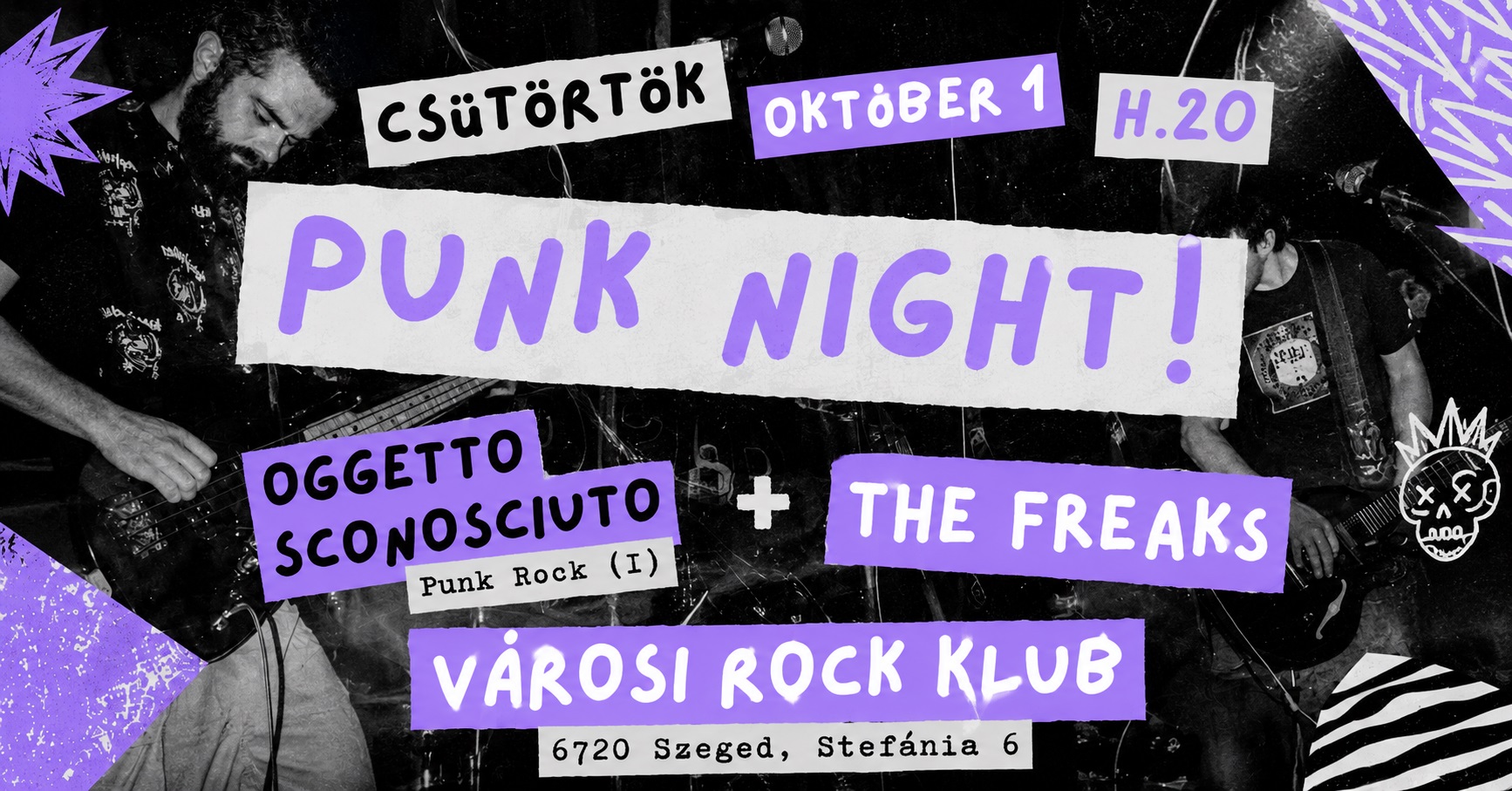 Oggetto Sconosciuto és a The Freaks közös koncertje a Rock Klubban